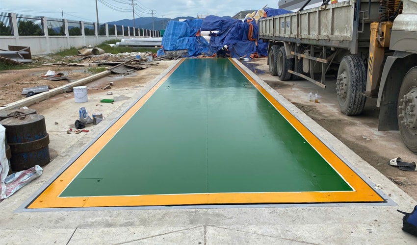Trạm cân xe tải 100 tấn 3x18m kiểu chìm tại Lâm Đồng