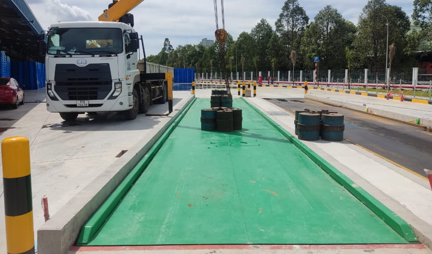 kiểm định trạm cân ô tô 120 tấn
